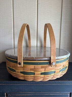 Longaberger Social Gathering basket with Green Bay Packers lid.